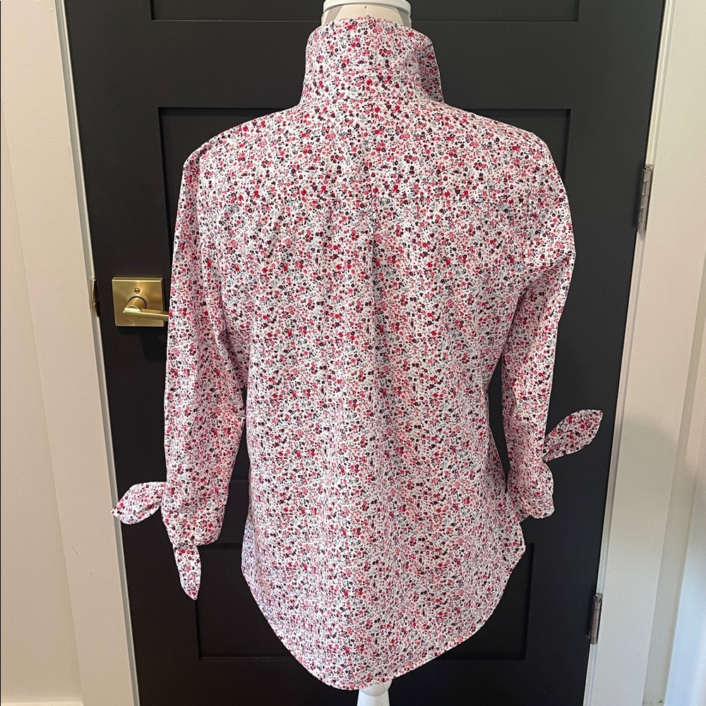 Banana Republic Cotton Preppy Button Down Shirt With Ties At Cuffs Size M - Picture 5 of 7